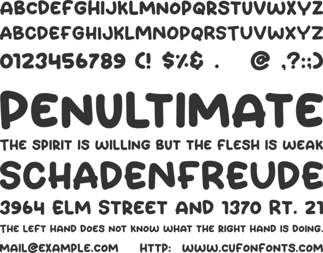 Kiwi Days font preview