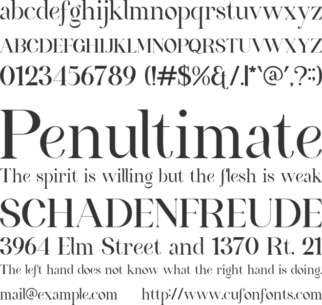 Bavarian font preview