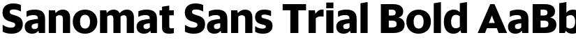 Sanomat Sans Trial Bold font
