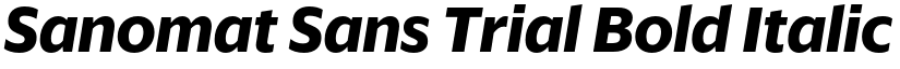 Sanomat Sans Trial Bold Italic font