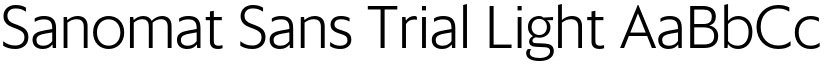 Sanomat Sans Trial Light font