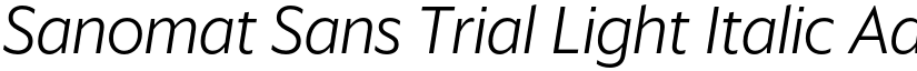 Sanomat Sans Trial Light Italic font