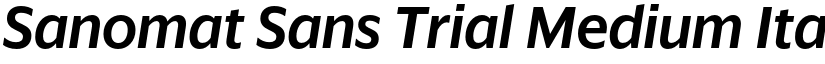 Sanomat Sans Trial Medium Italic font