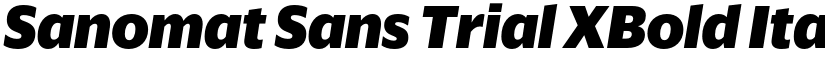 Sanomat Sans Trial XBold Italic font