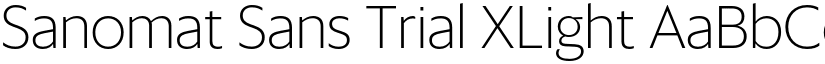 Sanomat Sans Trial XLight font