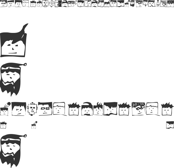 Pixelhead Handemadebeta font preview