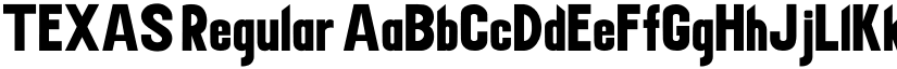 TEXAS Regular font