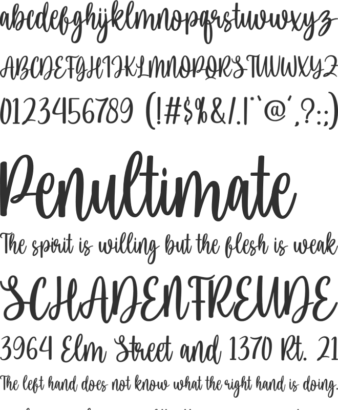 love simba font preview