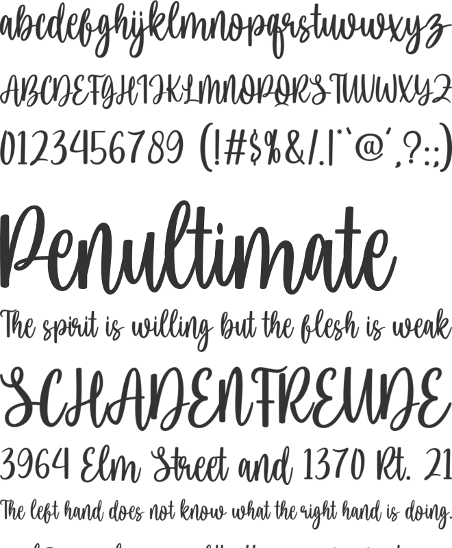 love simba font preview