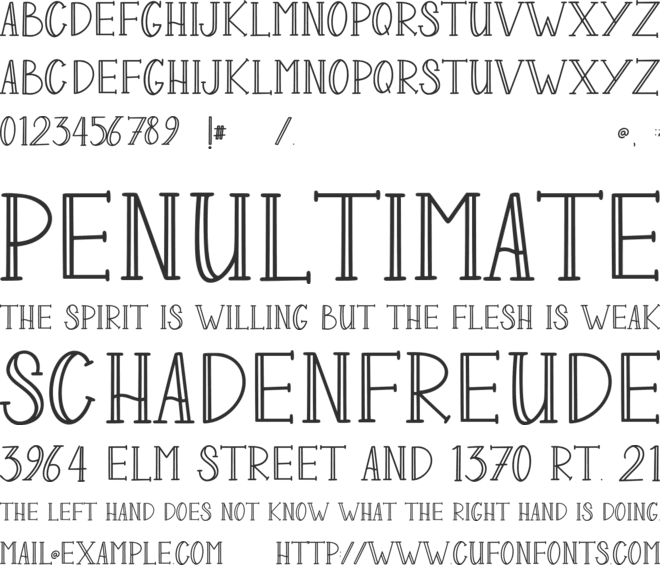 LIMIN HOPE font preview