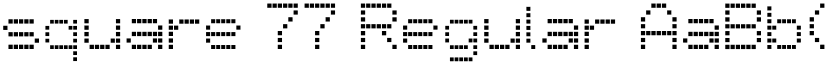 square 77 Regular font