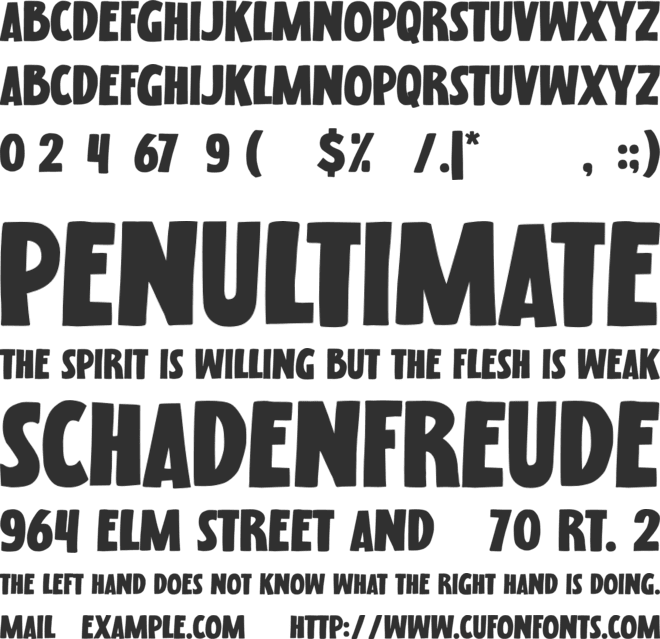 Moudy font preview
