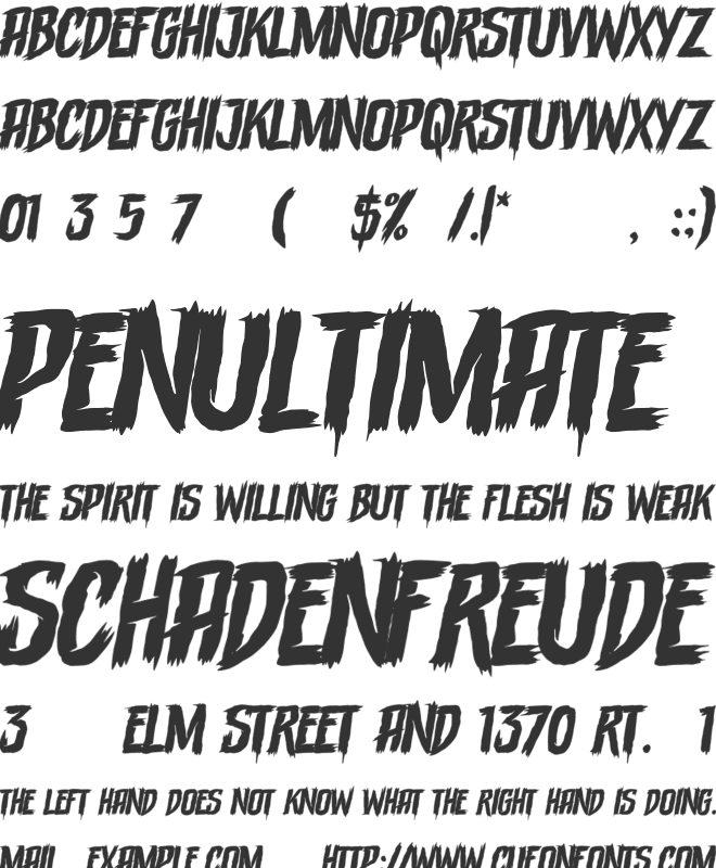 Terrasick font preview