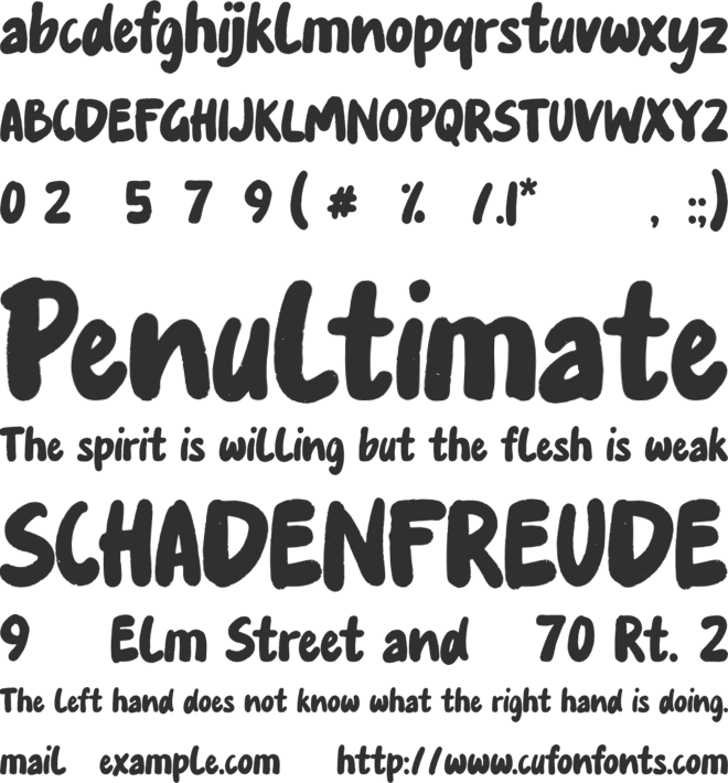 Bloopers font preview