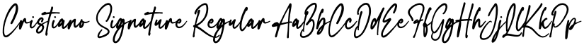 Cristiano Signature Regular font