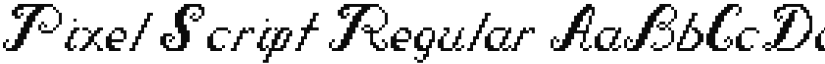 Pixel Script Regular font