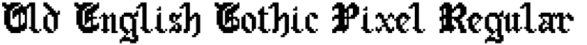 Old English Gothic Pixel Regular font