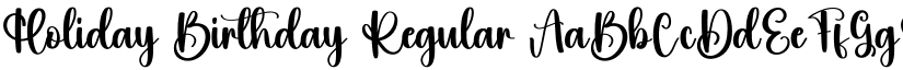 Holiday Birthday Regular font