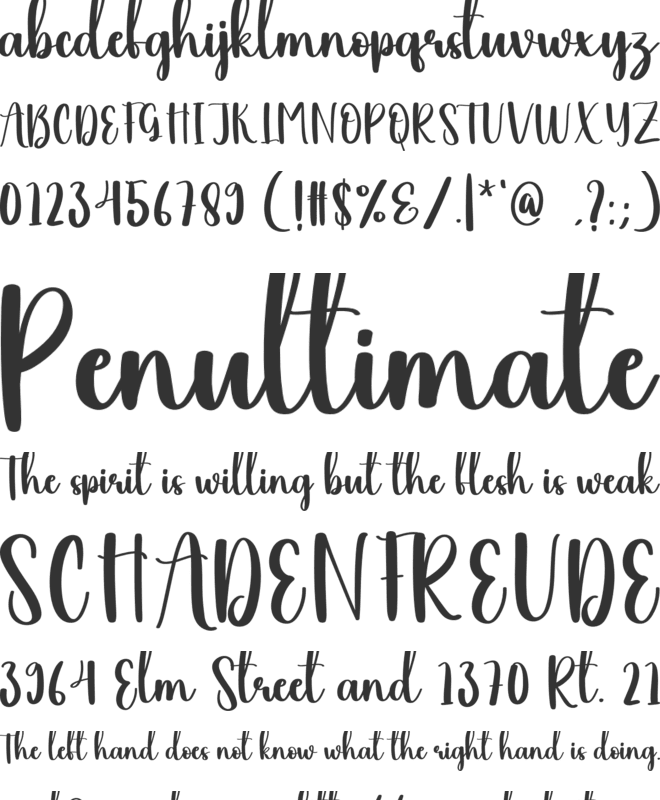 Friends font preview