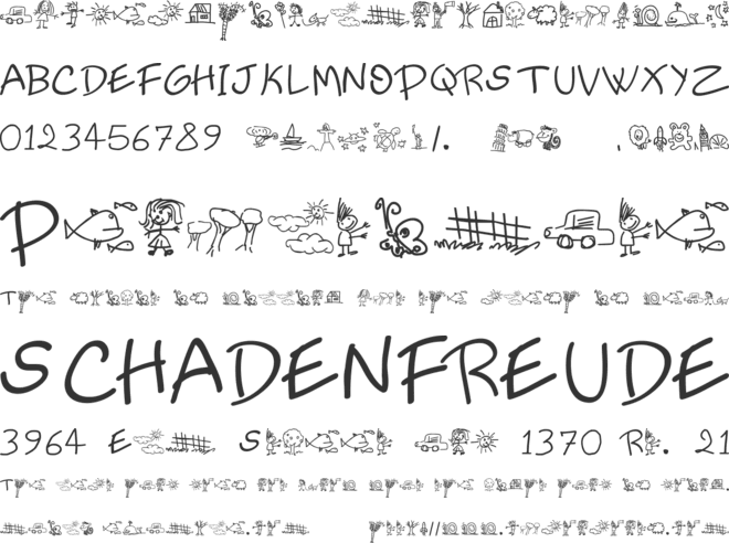 Kids Written font preview