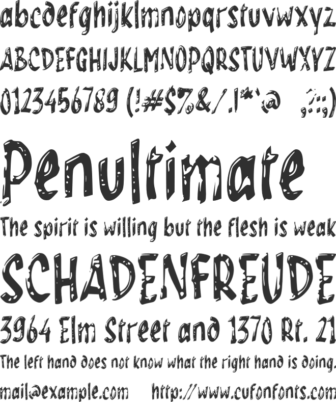 f Framboz font preview