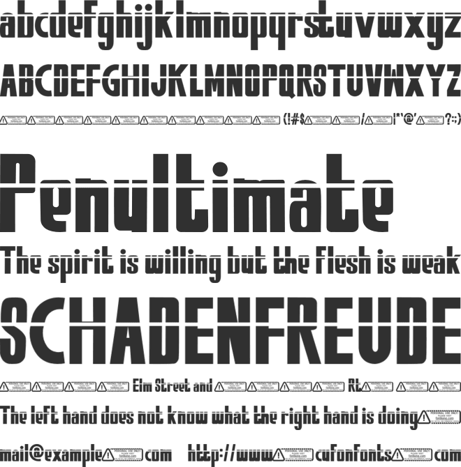 IMPOSSIBLE font preview