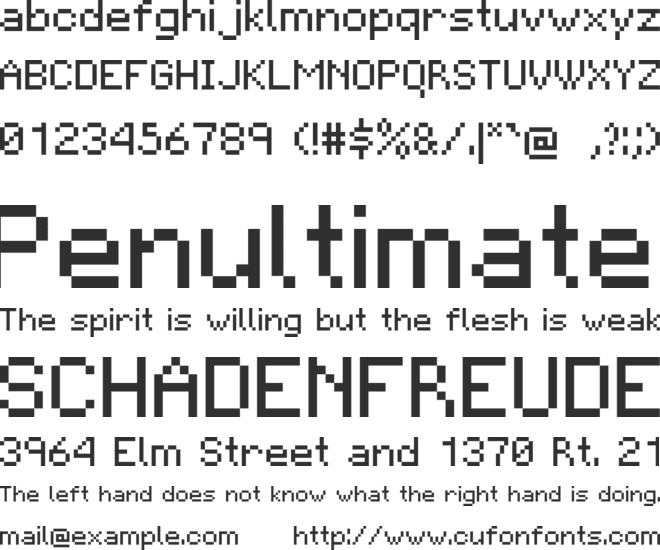 Engender Mod Font font preview