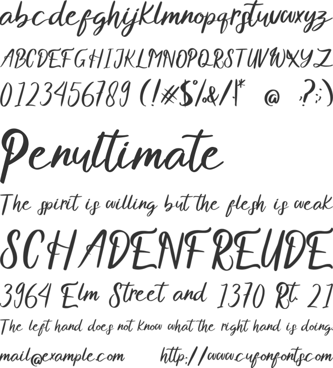 Young Sister font preview