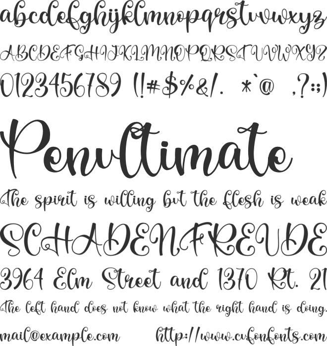 Rainbow Christmas - Personal Us font preview