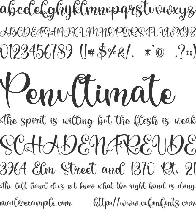 Rainbow Christmas - Personal Us font preview