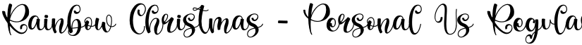 Rainbow Christmas - Personal Us Regular font