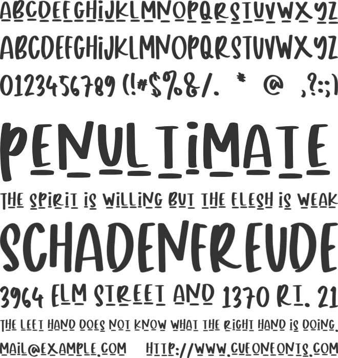 Oredo font preview