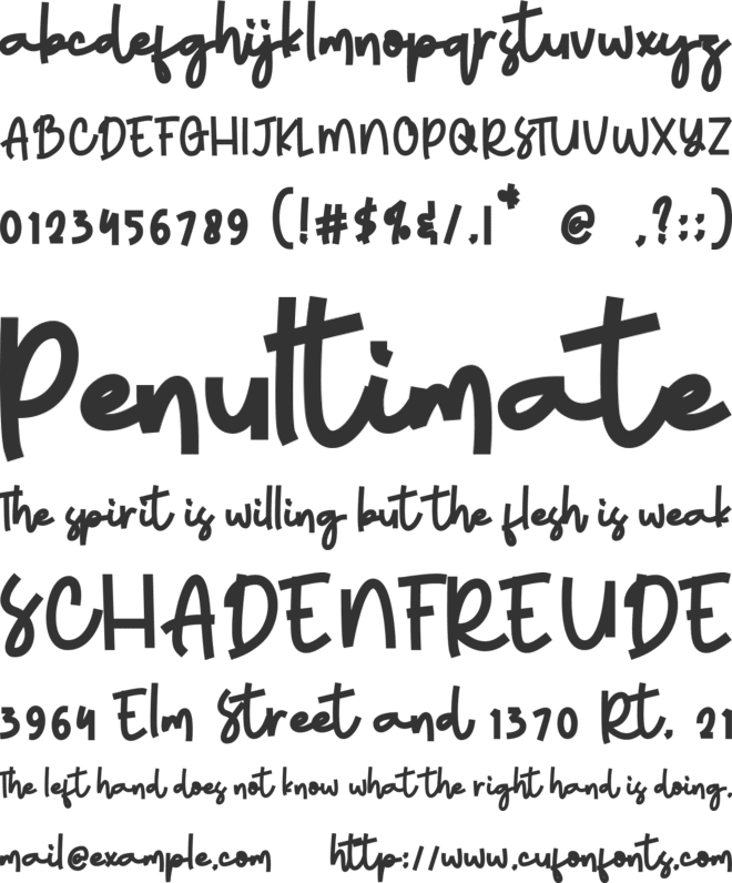 Morning Singing font preview