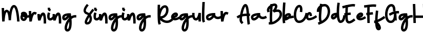Morning Singing Regular font
