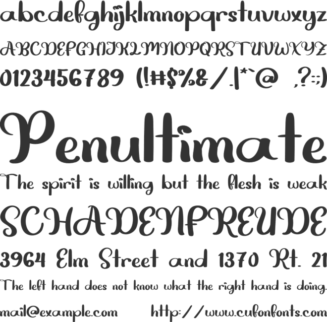 Aquarius font preview