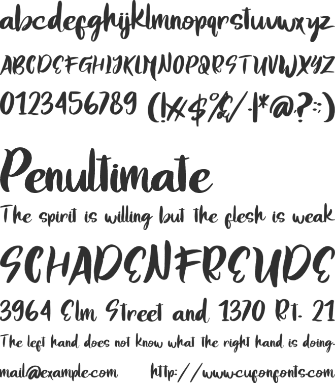 Soft Touch font preview