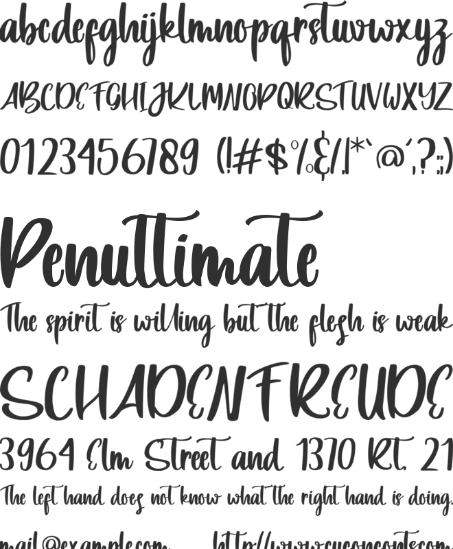 Speak Out font preview