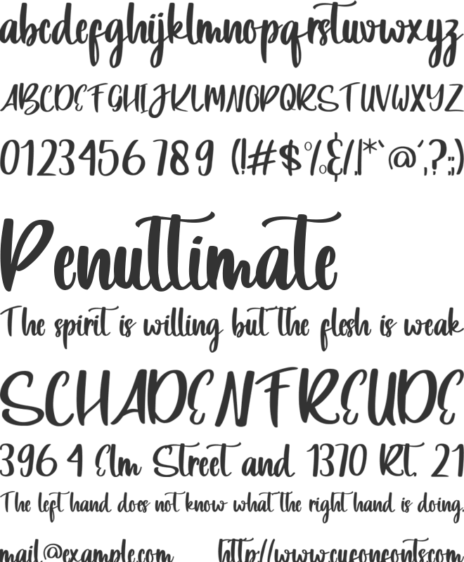 Speak Out font preview