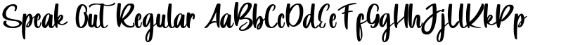 Speak Out Regular font