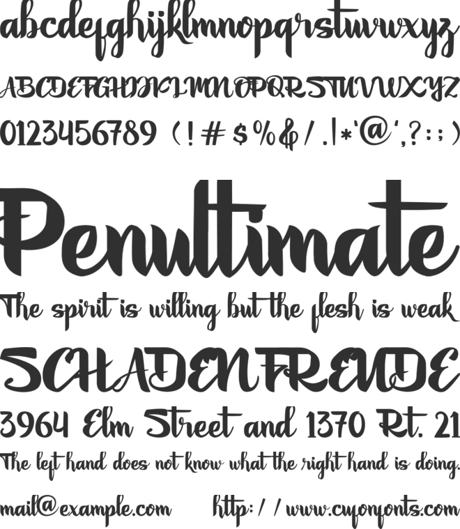 Onttaseckie font preview