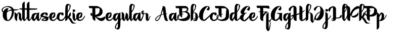 Onttaseckie Regular font