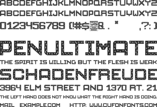 The Outlanders font preview