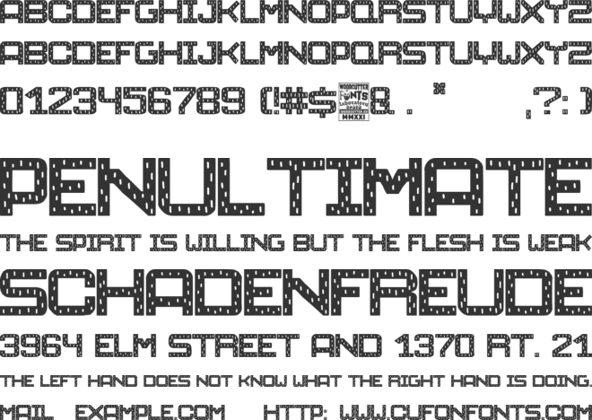 The Outlanders font preview