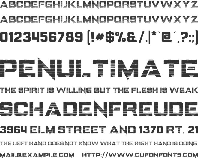 LANDEPZ GLITCH font preview