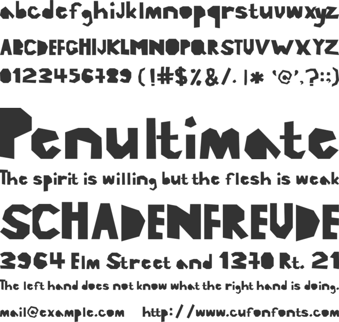 LaTenaz font preview