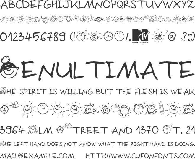 Sloneczko font preview