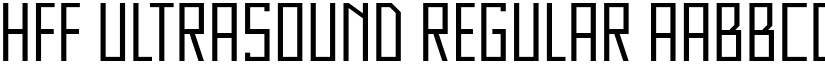 HFF Ultrasound Regular font
