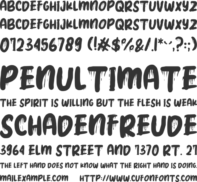 Brain Blood font preview