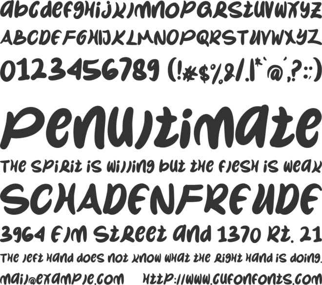 Other Shoot font preview