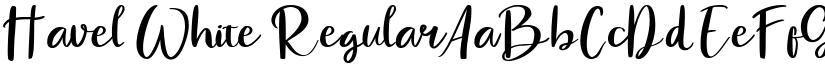 Havel White Regular font